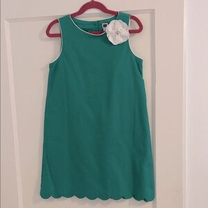 Janie and Jack Green Sleeveless Dress with Flower Accent